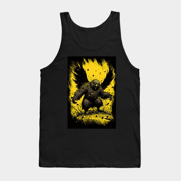 Mörk Borg Bestiary - Owlbear Tank Top by DodgyDogma